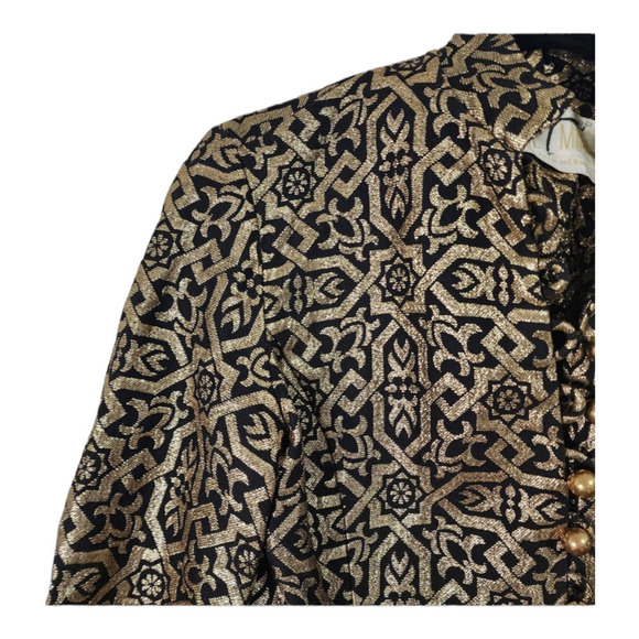 Vintage Metallic Gold Brocade Jacket sixties seventies - Picture 2 of 9